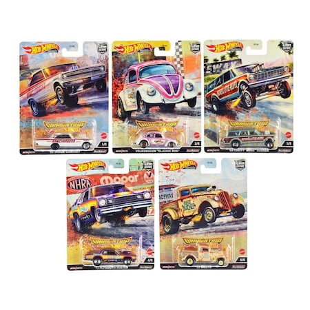 Hot Wheels Hotwheels  Drag Strip Set Car Culture Series Diecast Model Cars - 5 Piece FPY86-957R